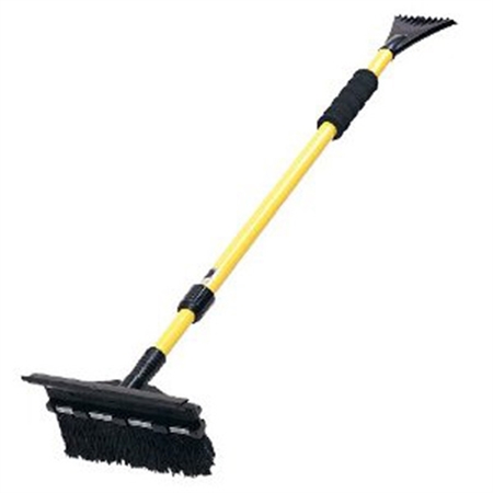 Hopkins Subzero Fixed Head Snow Broom, With Squeegee, Aluminum Handle With Ice Scraper Extends To 52 In. 2610XM